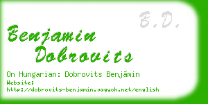 benjamin dobrovits business card